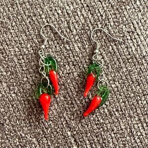 Chili Pepper Dangle Earrings